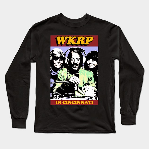 pop art wkrp in cincinnati radio station Long Sleeve T-Shirt by THE SUP OMO